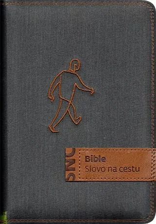 Bible - Slovo na cestu, malý formát, zip, jeans, šedočerná  