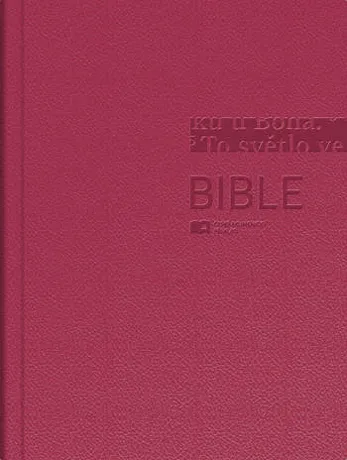 Bible ČEP bez DT střední formát, pevná vazba,  lesklá vínová