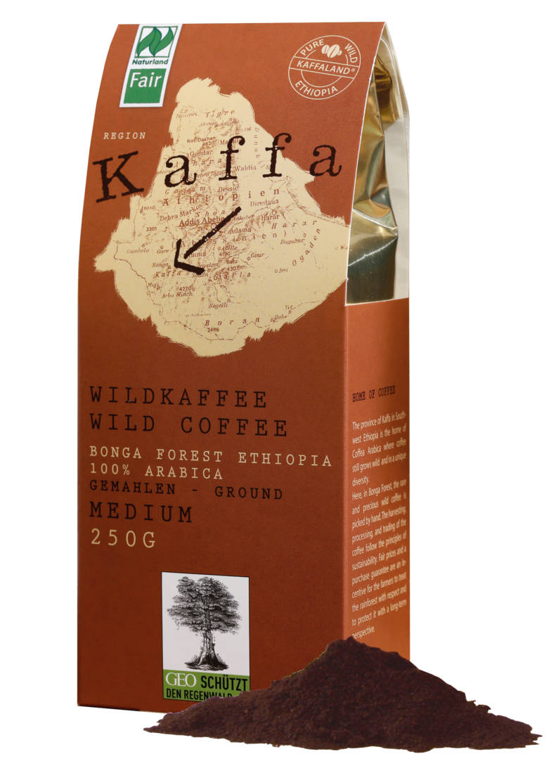 Kaffa - divoká etiopská káva, medium, mletá, 250 g