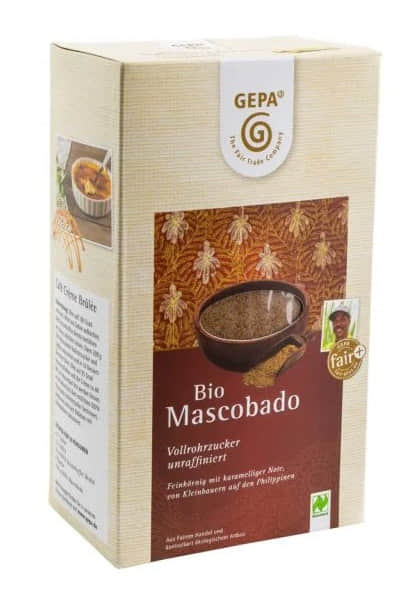 Mascobado třtinový cukr z Filipín 1 kg BIO