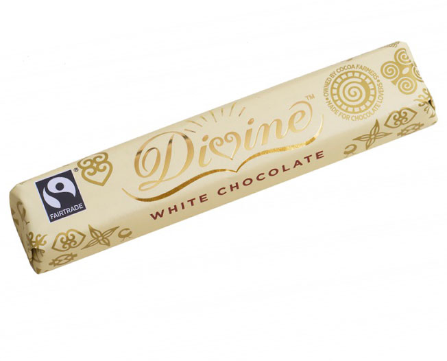 Čokoládová tyčinka Divine bílá mléčná 35g