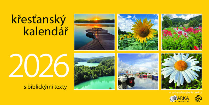 Křesťanský kalendář 2026 s biblickými texty