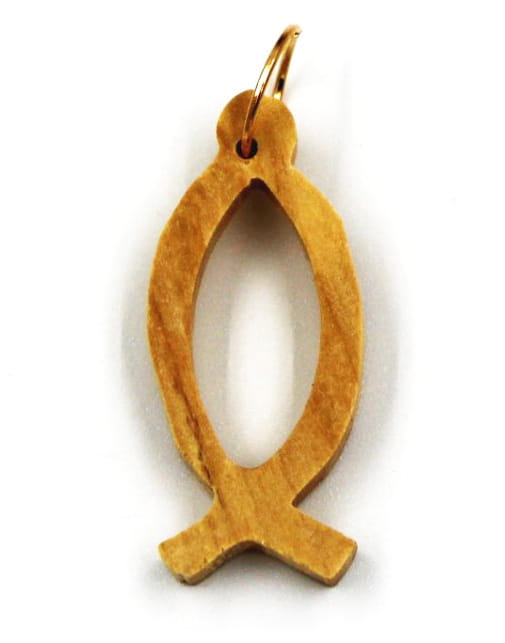 Dřevěný přívěsek - ryba dutá